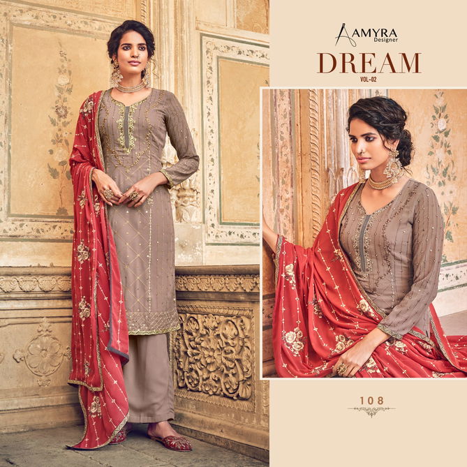 Amyra Dream Vol 2 Georgette Heavy Designer Salwar Suits Catalog
